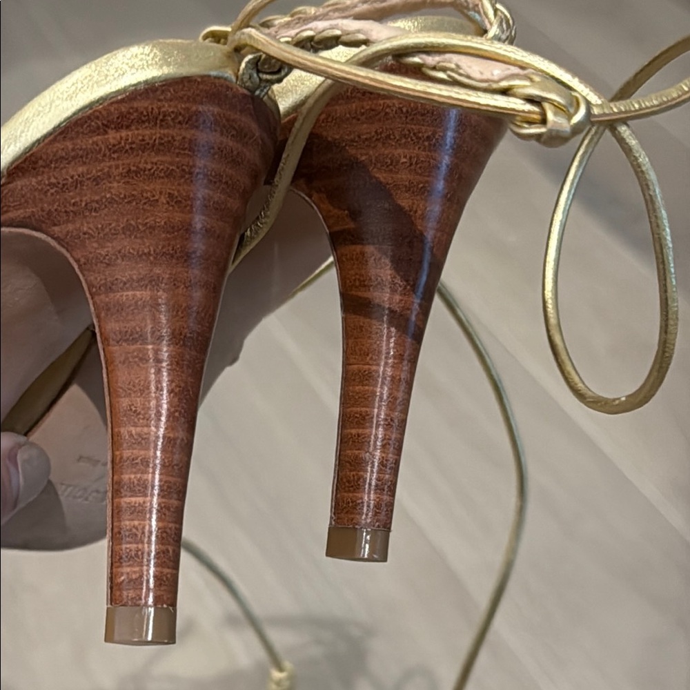 Ulla Johnson Gold Braided Sandals sz 7 - Picture 5 of 8